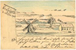 windmühle mit landschaft