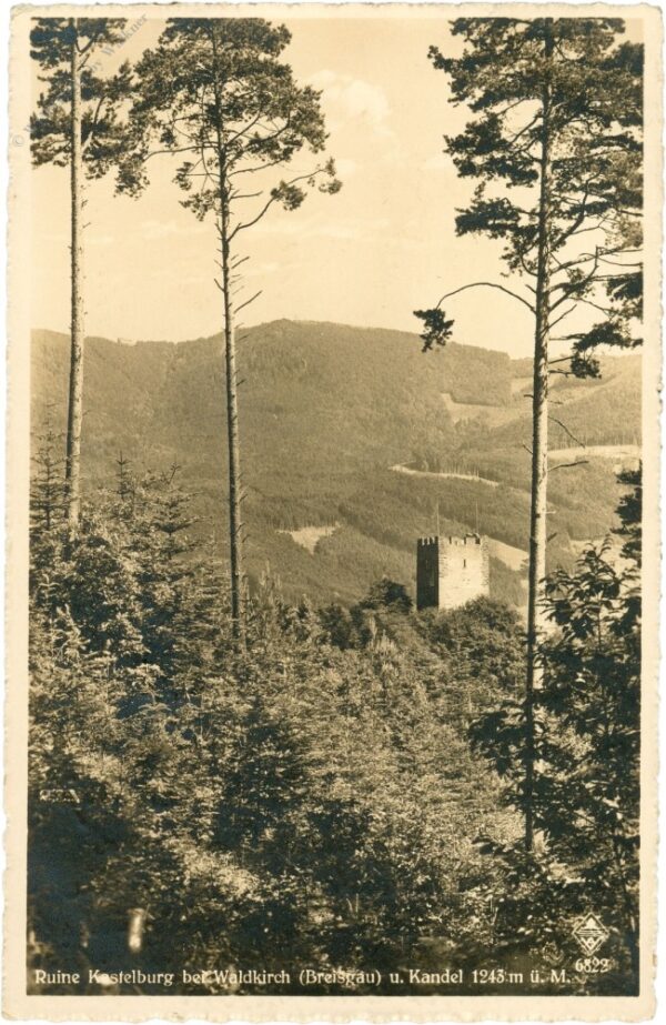 waldkirche, ruine kastelburg und kandel