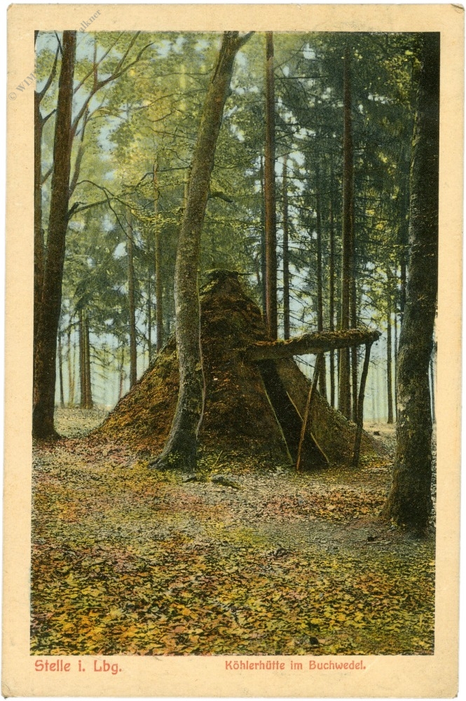 stelle, köhlerhütte im buchwedel stelle, köhlerhütte im buchwedel
