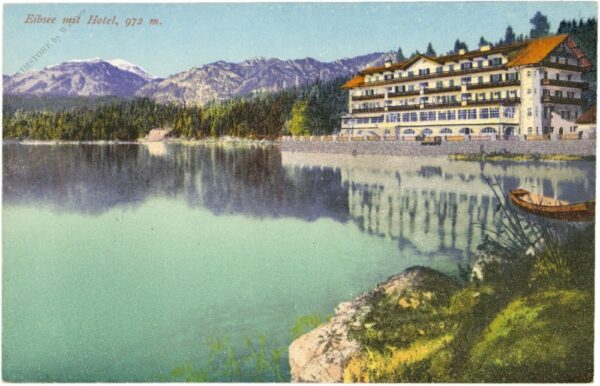 grainau, eibsee mit hotel