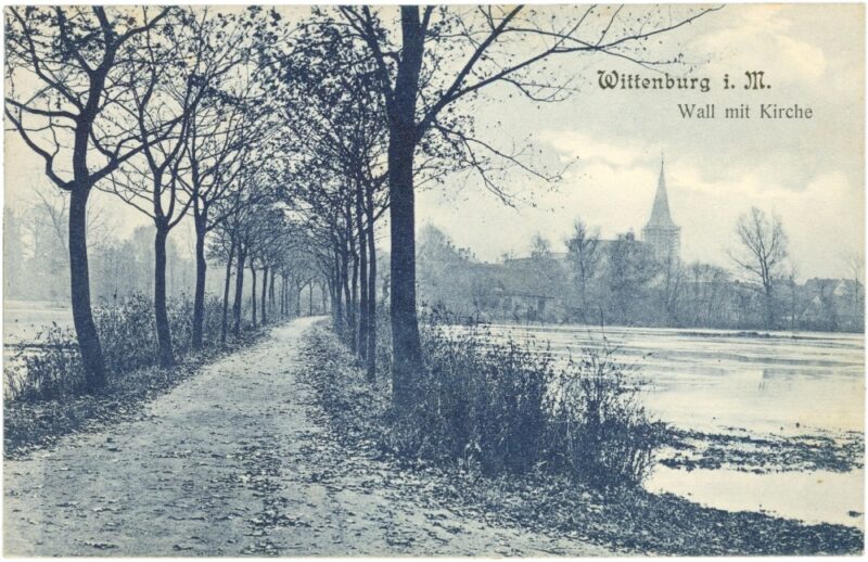 wittenburg, i.m., wall mit kirche wittenburg, i.m., wall mit kirche