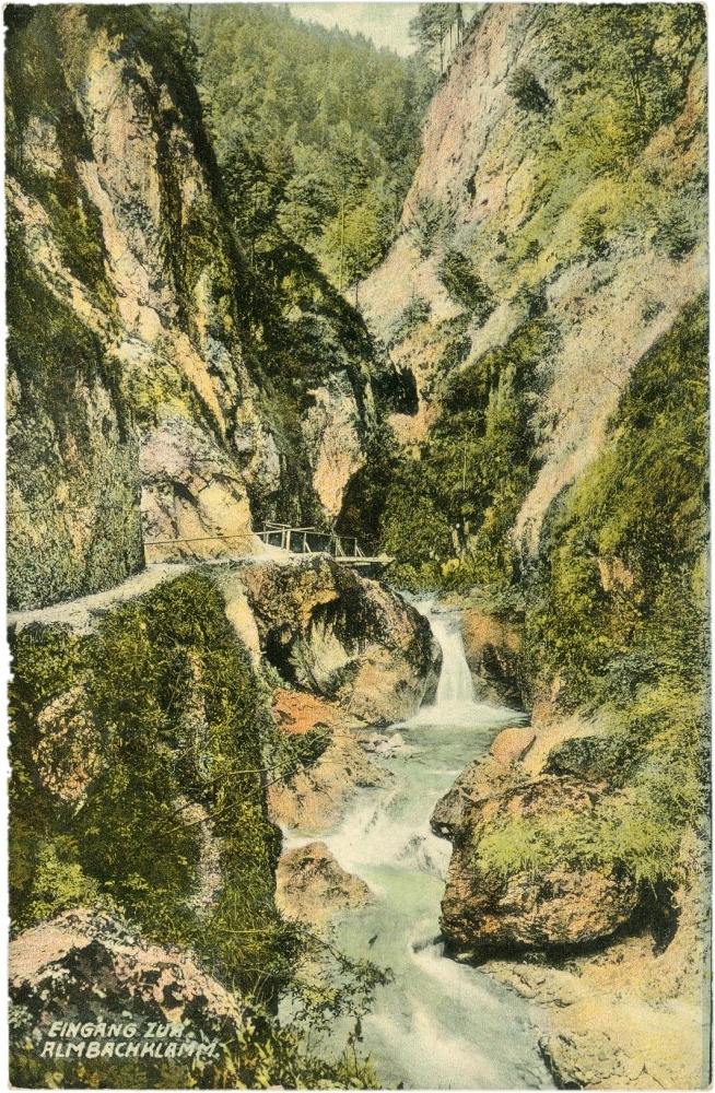 marktschellenberg, eingang zur almbachklamm marktschellenberg, eingang zur almbachklamm