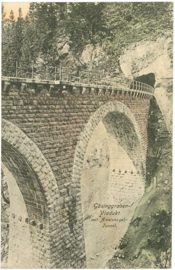 mariazellerbahn, gössinggraben viadukt mit ameiskogel tunnel