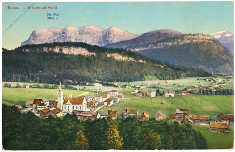 bezau, ortsansicht bezau, ortsansicht