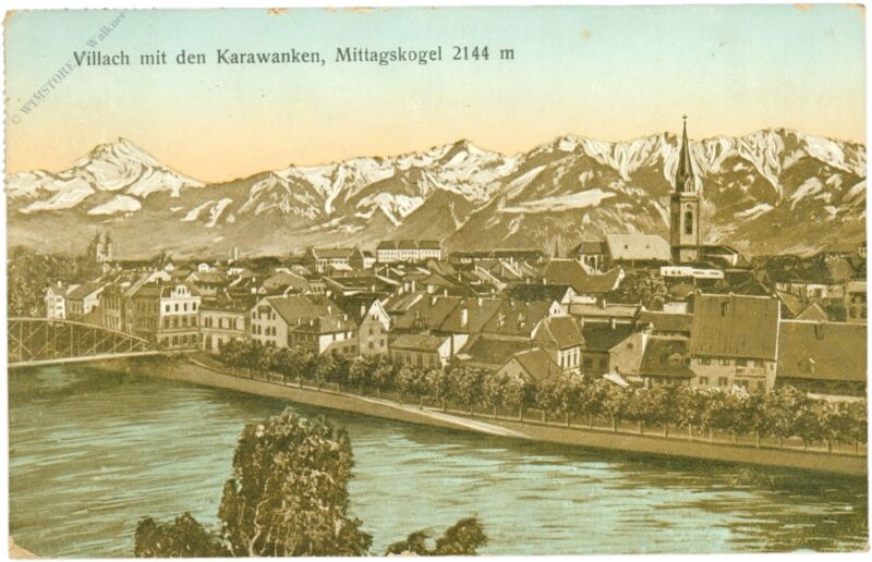 villach, mit den karawanken, mittagskogel villach, mit den karawanken, mittagskogel