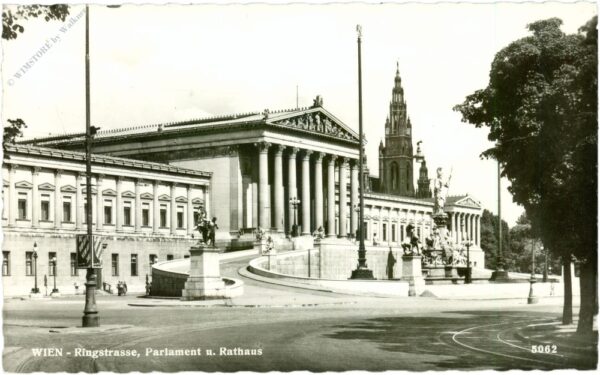 wien 1, ringstrasse, parlament und rathaus