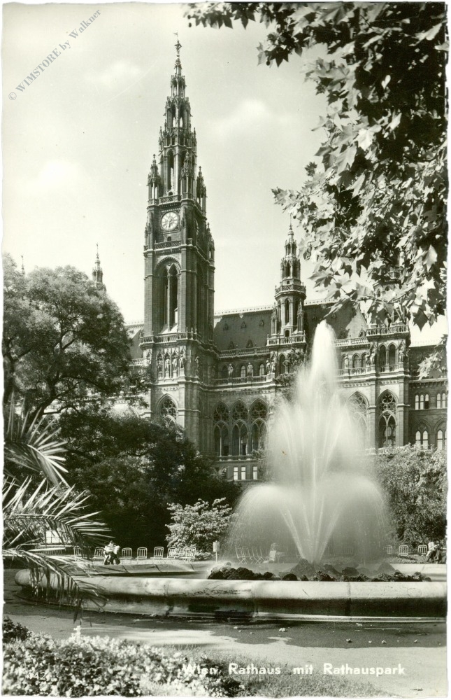 wien 1, rathaus mit rathauspark