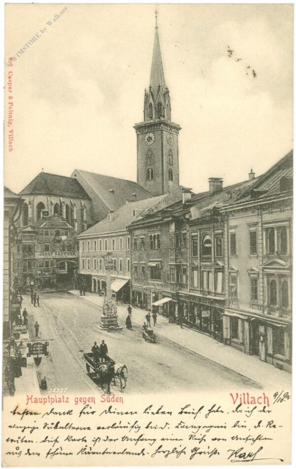 villach, hauptplatz gegen süden