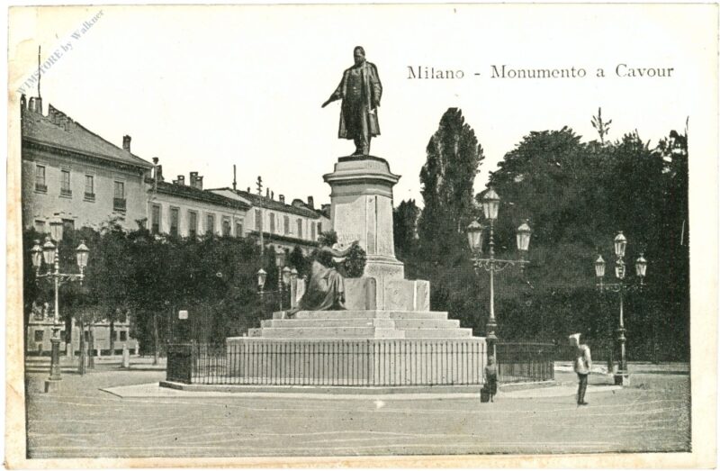 mailand, monumento a cavour mailand, monumento a cavour