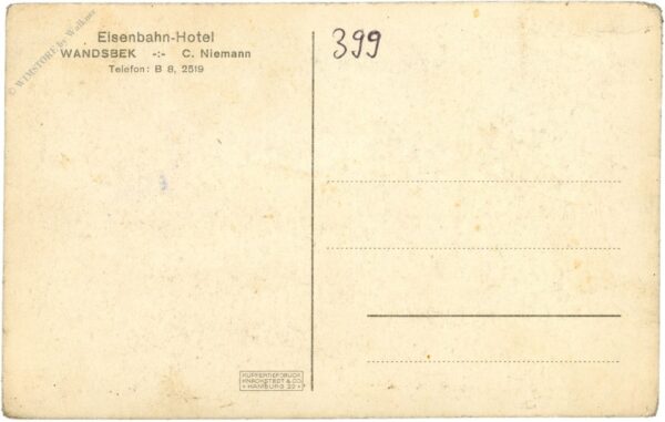 hamburg, wandsbek, eisenbahn hotel