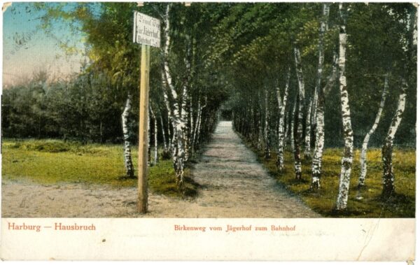 hamburg, harburg hausbruch, birkenweg vom jägerhof zum bahnhof