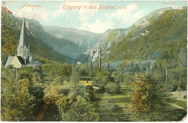 treseburg, eingang in das bodetal, hexentanzplatz