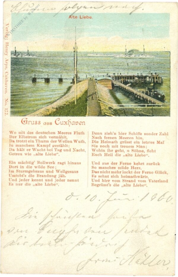 cuxhaven, ansicht mit vers