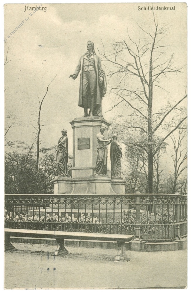 hamburg, schillerdenkmal hamburg, schillerdenkmal
