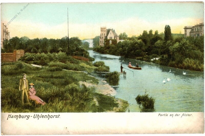 hamburg, uhlenhorst, partie an der alster hamburg, uhlenhorst, partie an der alster