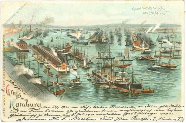 hamburg, gesamtansicht des hafen