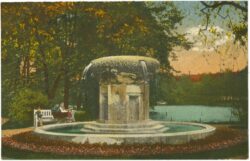 chemnitz, bürgermeister müller und stadtrat zipper brunnen auf der schlossteich insel
