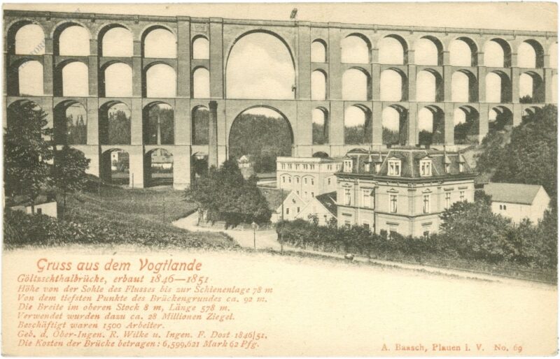 netzschkau, göltzschthalbrück, ansicht netzschkau, göltzschthalbrück, ansicht