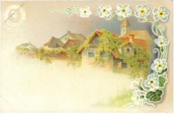 villa mit blumenumrandung