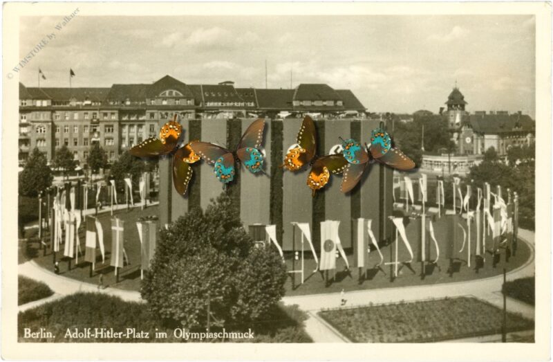 berlin, adolf hitler platz im olympiaschmuck berlin, adolf hitler platz im olympiaschmuck