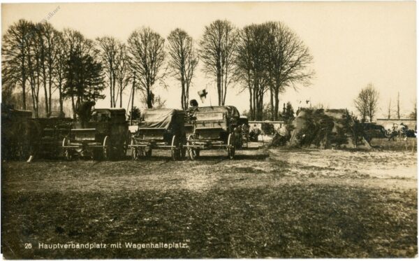 hauptverbandplatz mit wagenhalteplatz