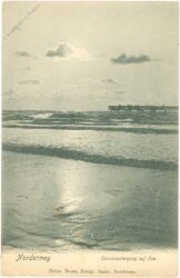 norderney, sonnenuntergang auf see