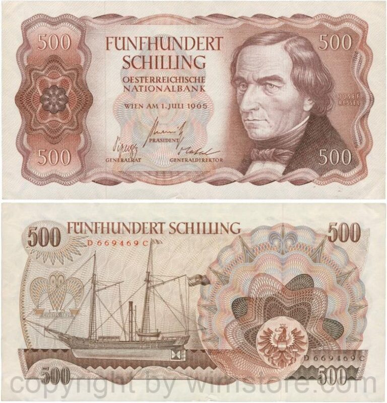 Österreich, 2. republik, p139a, 500 schilling 1965, serie c l; 3 (kopie)