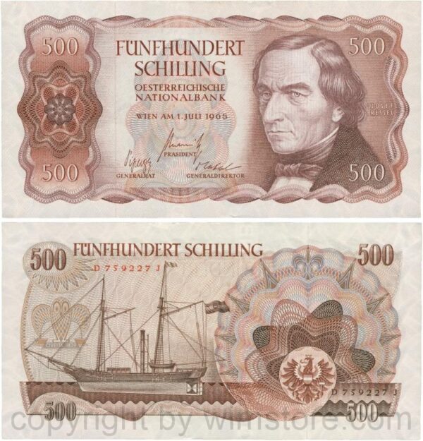 Österreich, 2. republik, p139a, 500 schilling 1965, serie d g; 3 (kopie)