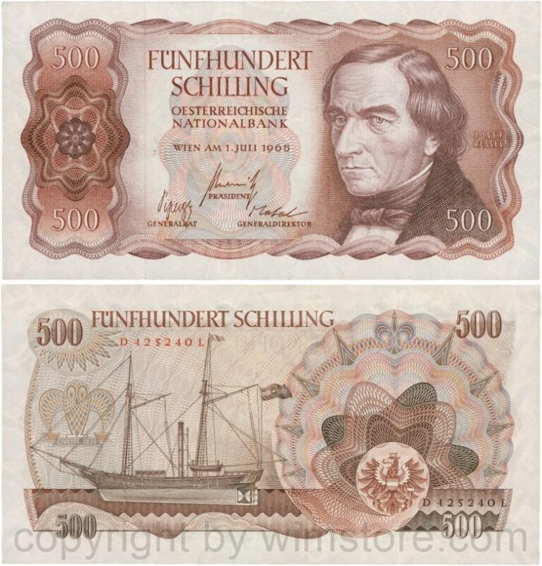 Österreich, 2. republik, p139a, 500 schilling 1965, serie d j; 3 (kopie)