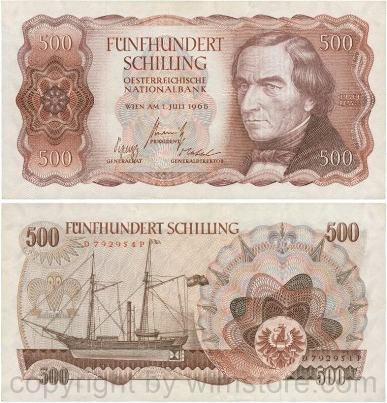 Österreich, 2. republik, p139a, 500 schilling 1965, serie d l; 3 (kopie)