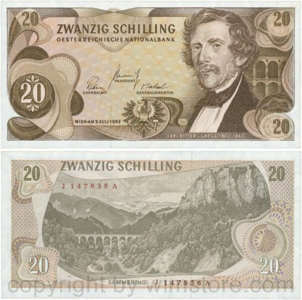 Österreich, 2. republik, p142a, 20 schilling 1967, serie i x; 1 (kopie)