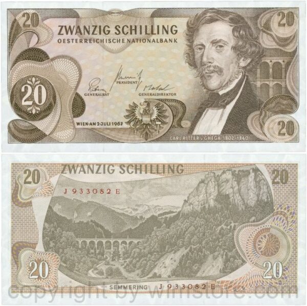 Österreich, 2. republik, p142a, 20 schilling 1967, serie i x; 1 (kopie)