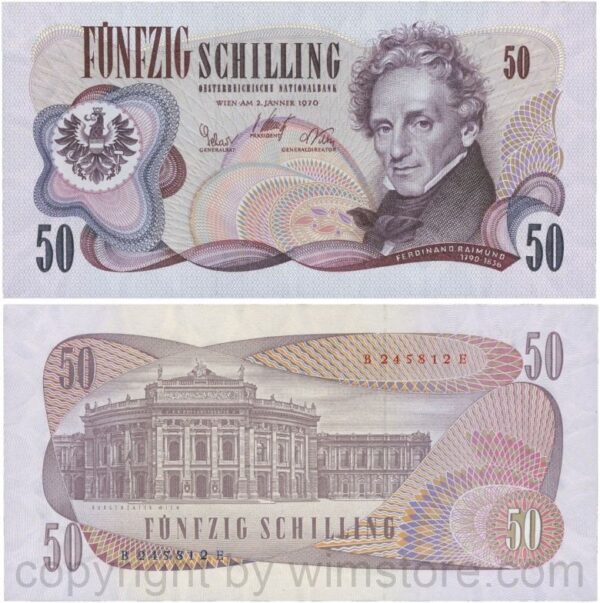 Österreich, 2. republik, p143a, 50 schilling 1970, serie a l; 2 (kopie)