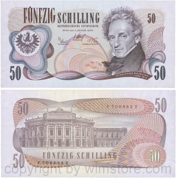 Österreich, 2. republik, p143a, 50 schilling 1970, serie f m; 3 (kopie)