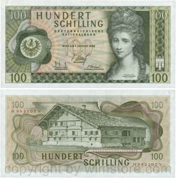 Österreich, 2. republik, p145a, 100 schilling 1969