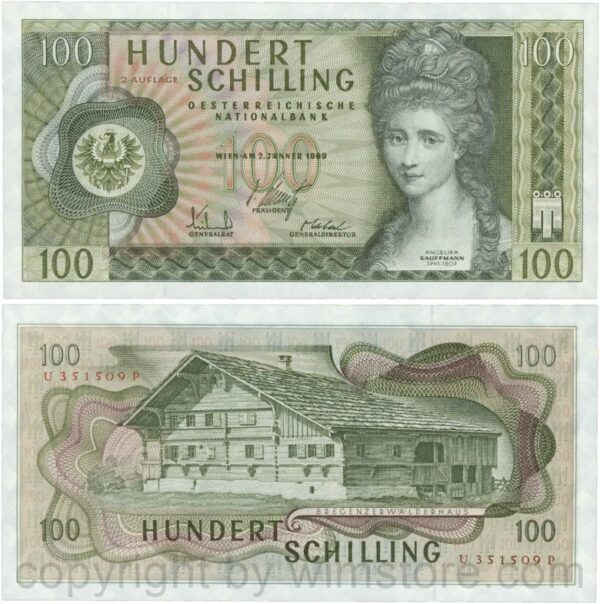 Österreich, 2. republik, p146a, 100 schilling 1969, 2. auflage, serie d k; 2 (kopie)