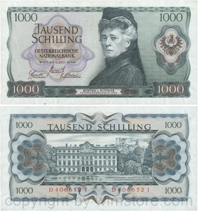 Österreich, 2. republik, p147, 1000 schilling 1966, serie d i; 3
