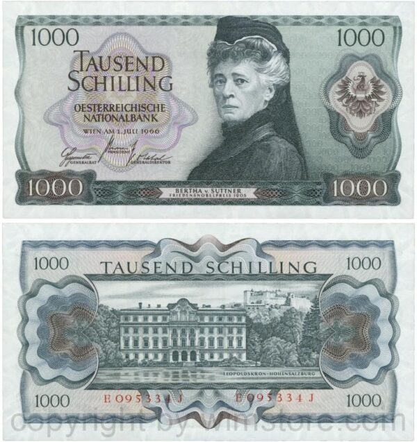 Österreich, 2. republik, p147, 1000 schilling 1966, serie d i; 3 (kopie)