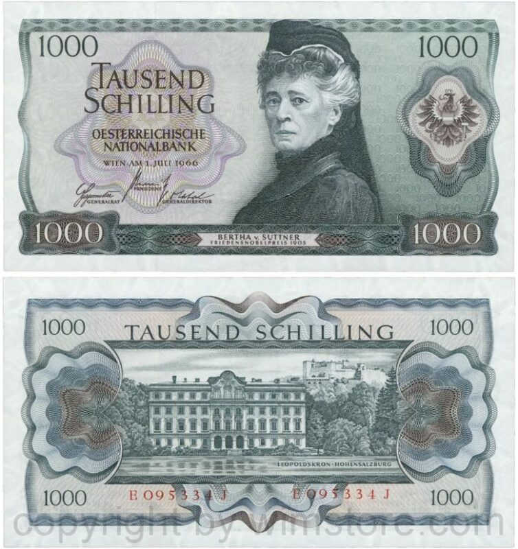 Österreich, 2. republik, p147, 1000 schilling 1966, serie d i; 3 (kopie)