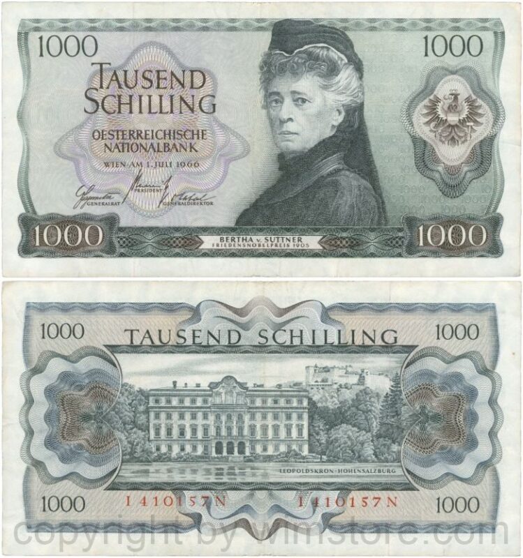 Österreich, 2. republik, p147, 1000 schilling 1966, serie h m; 1 (kopie)