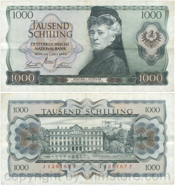 Österreich, 2. republik, p147, 1000 schilling 1966, serie i m; 1 (kopie)