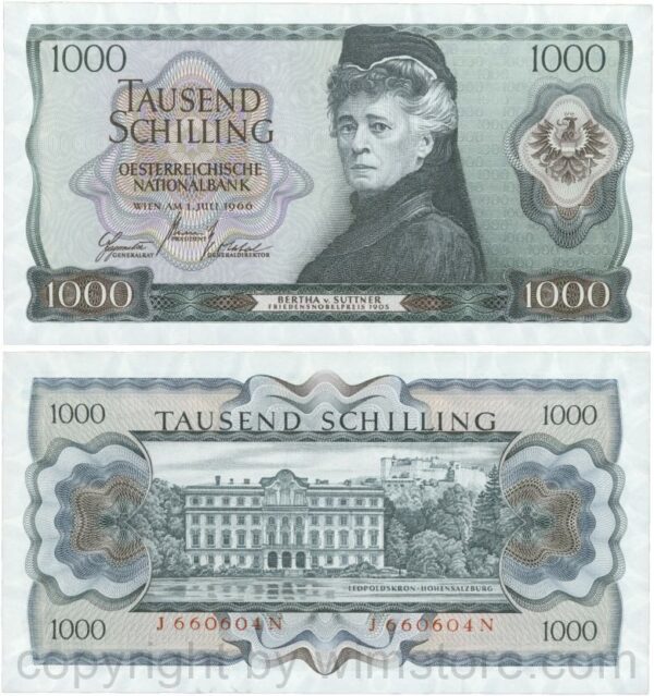 Österreich, 2. republik, p147, 1000 schilling 1966, serie j f; 5 (kopie)