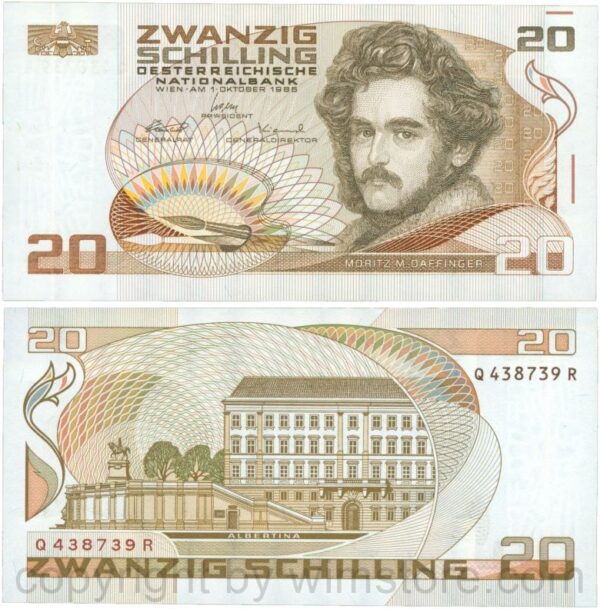 Österreich, 2. republik, p148, 20 schilling 1986, serie l p; 1 (kopie)