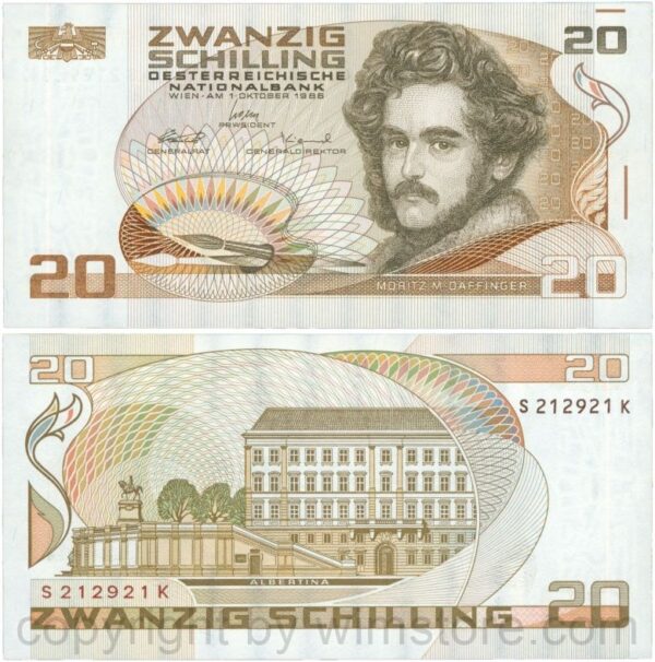 Österreich, 2. republik, p148, 20 schilling 1986, serie q r; 1 (kopie)