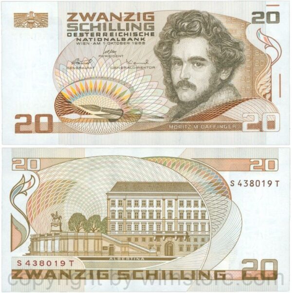 Österreich, 2. republik, p148, 20 schilling 1986, serie s k; 1 (kopie)