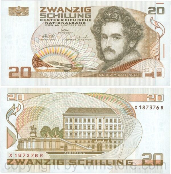 Österreich, 2. republik, p148, 20 schilling 1986, serie x r; 1 (kopie)