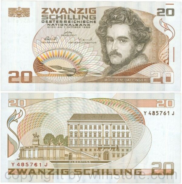 Österreich, 2. republik, p148, 20 schilling 1986, serie x r; 1 (kopie)