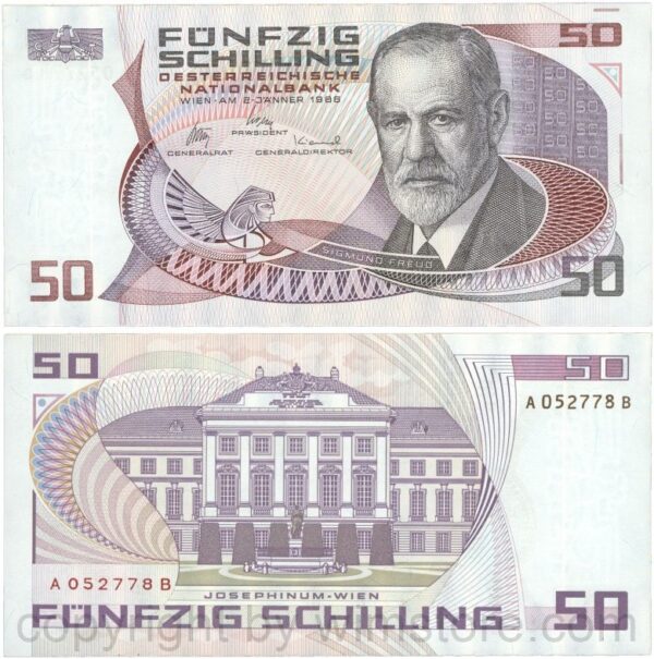 Österreich, 2. republik, p149, 50 schilling 1986, serie a b; 1