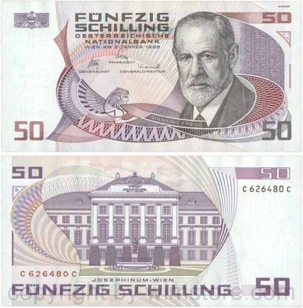 Österreich, 2. republik, p149, 50 schilling 1986, serie a k; 1 (kopie)