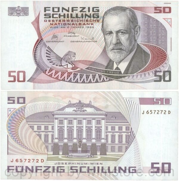 Österreich, 2. republik, p149, 50 schilling 1986, serie i h; 1 (kopie)